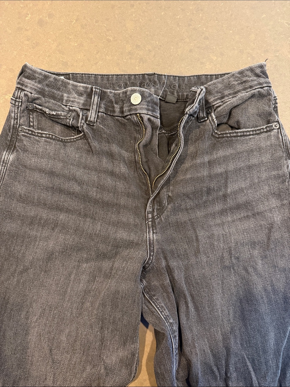 American Eagle Outfitters Dreamy Curvy Super High Waisted Baggy Wide Leg Jean